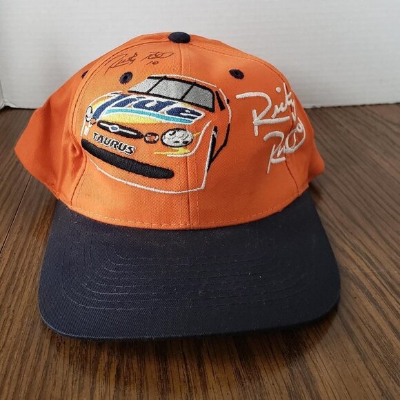 Vintage Ricky Rudd Signed Hat Orange Tide Taurus Adjustable Baseball Cap - Picture 1 of 8